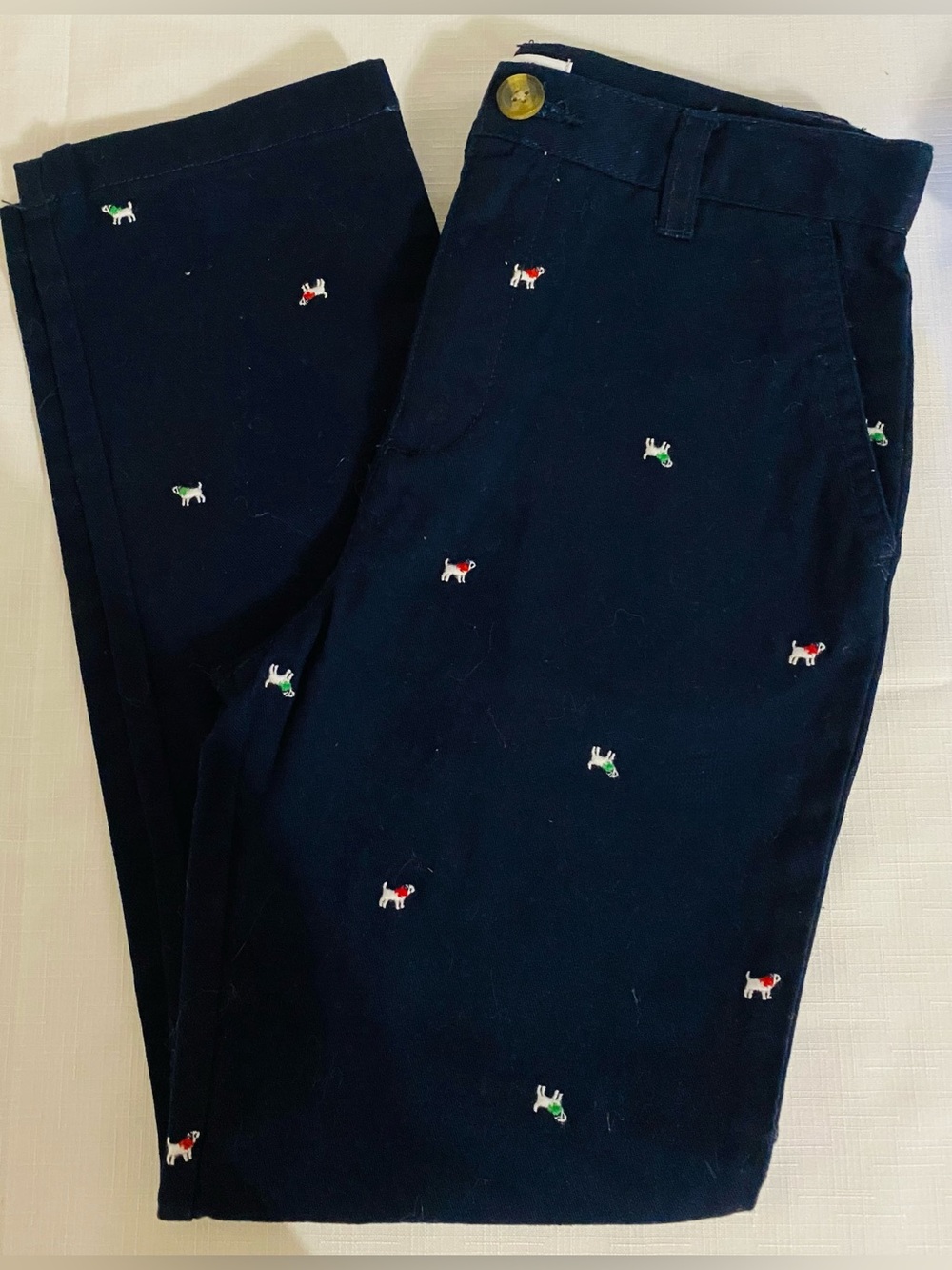 Crown & Ivy Kids /Boy’s Pant With Embroidered Dogs Size 7